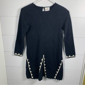 NWT Hanna Anderson Knit Sweater Dress Black‎ & White Milano Size 130, Size 8
